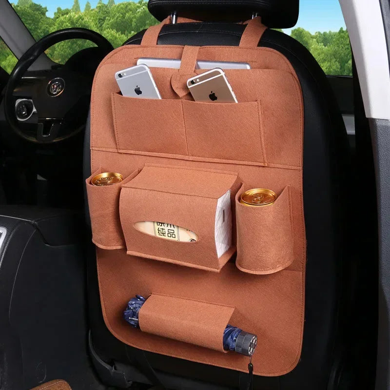 Car Backseat Organizer with Tissue Box Tablet Holder Auto Back Seat Storage Cover Protector Travel Road Trip Kids Toddlers Amagi