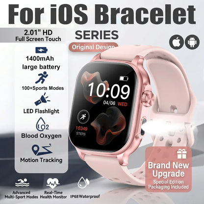 1400mAh Military Grade Smart Watch 200 Days Battery Life 5ATM Waterproof Bluetooth Call Alert LED Flashlight Sports Watches Men
