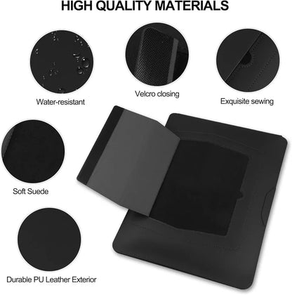 Portable Leather Laptop Sleeve Case Bag for Macbook Air 12 13 14 15 16 Inch M5 M4 M3 M2 Chip Mac Book Pro Adjustable Stand Cover