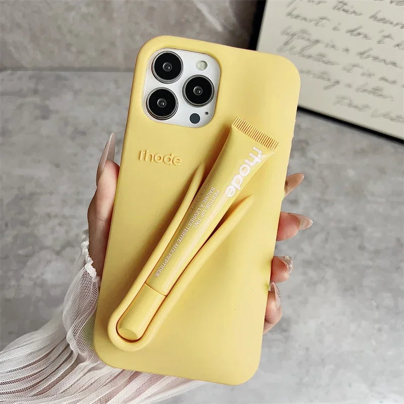Hot Brand Lemontini Phone  Case for IPhone 11 12 13 14 15 16 Pro Max Plus 17 Air Makeup Lip Gloss Silicone Cover with Lip Glaze