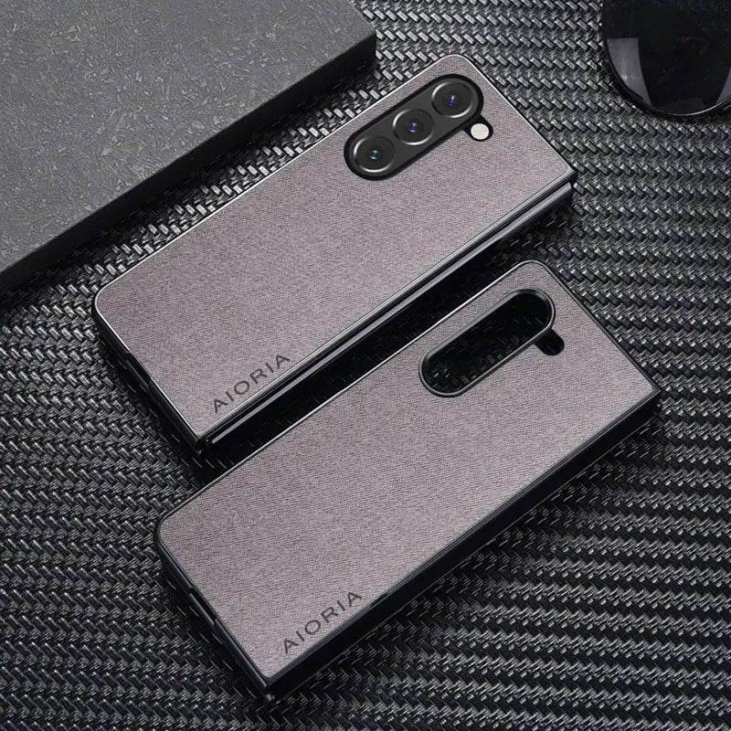 Case for Samsung Galaxy Z Fold 7 6 5 4 3 5G Fold6 coque Luxury textile Leather cover funda for samsung galaxy z fold 6 case capa