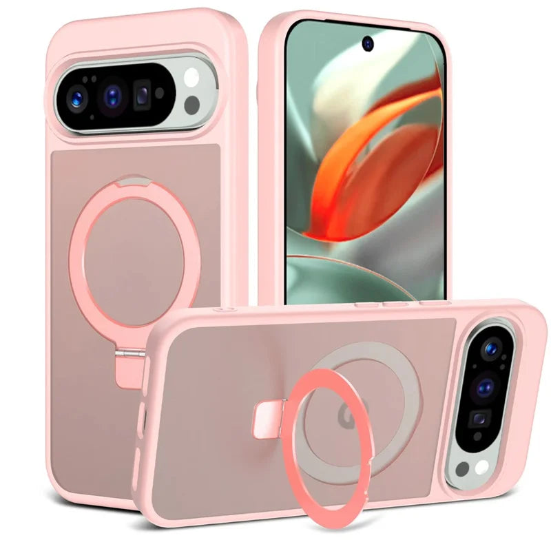 Magnetic Wireless Charging Phone Case for Google Pixel 9 10 Pro XL 10 9 Pro 10A for Magsafe Ring Bracket Shockproof Cover Funda
