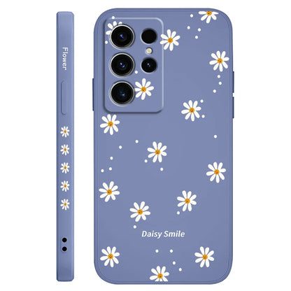 Smiling Daisy Phone Case For Samsung Galaxy S25 S24 S23 S22 S21 S20 S10 S10E Ultra Plus FE Note 20 Ultra Plus Cover