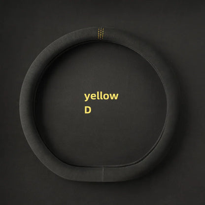 Suede Cover for All Seasons Auto Steering Wheel Cover Ultra-thin Non-slip D-shaped Round Breathable Car Steering Wheel Protector