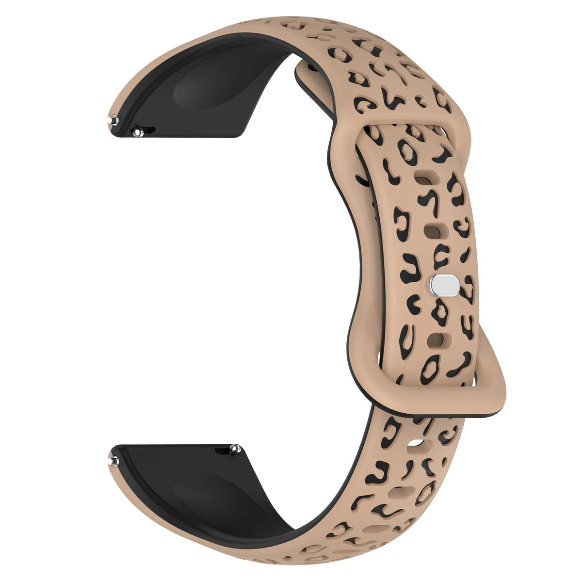 Silicone Leopard Engraved Watch Band, Soft Breathable Sport Strap, 16/18/20/22MM Compatible with Amazfit GTR, Huawei, Xiaomi