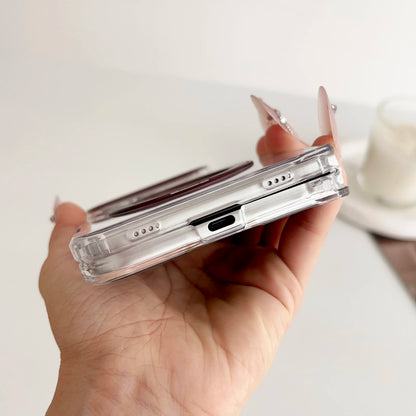 Case For Apple iPhone Duo For Foldable iPhone Duo For Magsafe With  Magnetic 360 Adjustment Stand Protection Clear Acrylic Cover