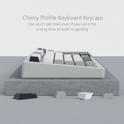 140 Keys White Grey PBT Keycap RGB Shine Through Double Shot Keycaps Cherry Profile for MX Switches  Mechanical Gaming Keyboard