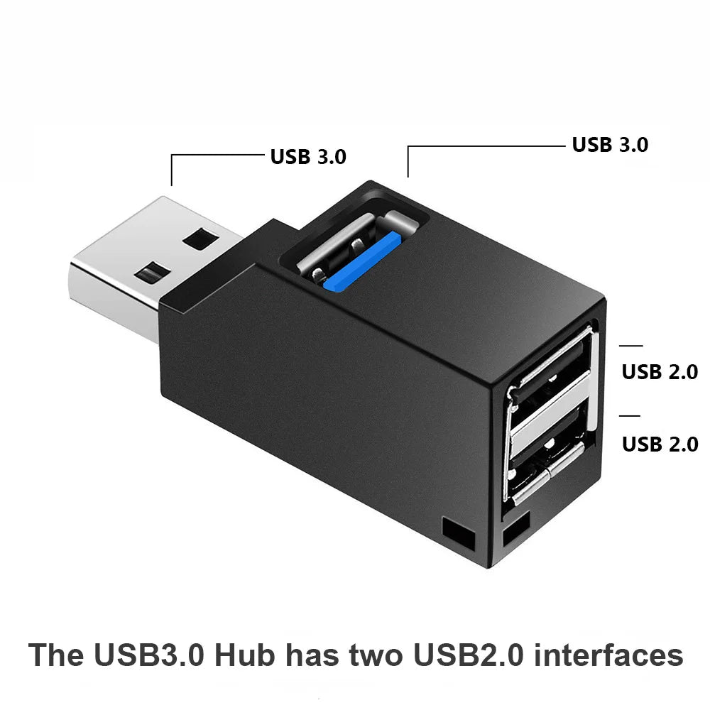 USB 3.0 HUB Extender Car Splitter Multi Port USB Hubs 2.0 Laptop Office Multi Function USB Reading Adapter For PC Laptops U Disk