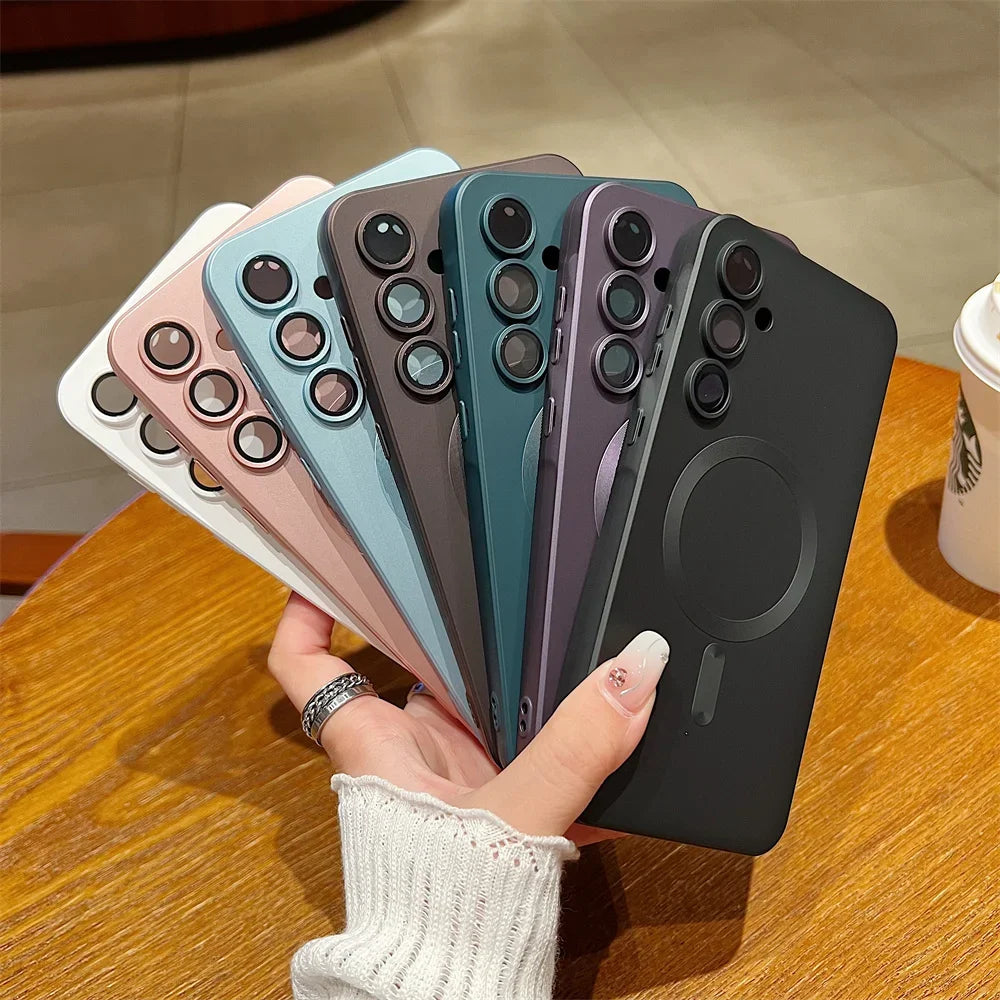 TPU Magnetic Soft Phone Case for Samsung Galaxy S26 S25Edge S24Ultra S23 S22 Plus S21 FE A56 A36 A26 A26 A16 A15 A06 A55 A54 A35