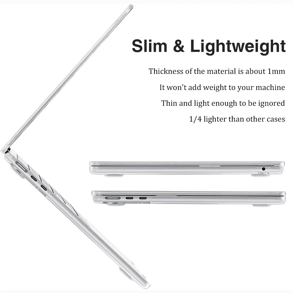 Laptop Cases For Macbook Pro 14/16 Pro/Max M5 Chip 2026 Case ,For Macbook Air 13.6 M5 M4 M3 M2 2026-2022 Cover,Crystal Clear