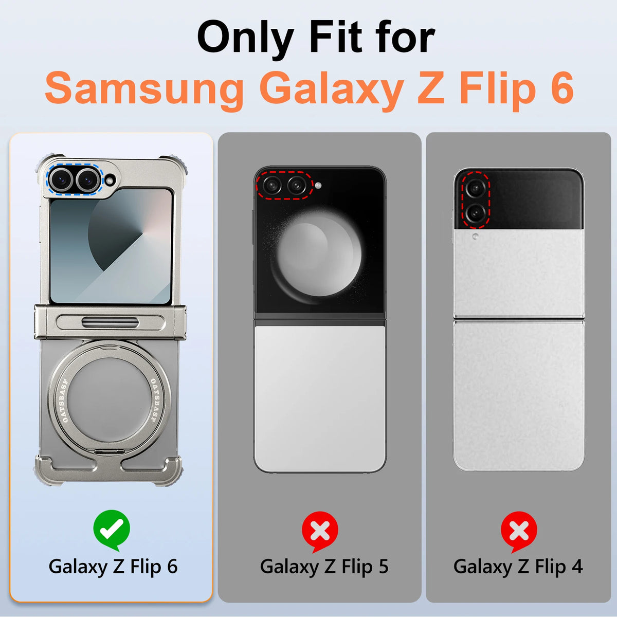Eary for Samsung Galaxy Z Flip 8 7 6 Case for MagSafe 360° Rotatable Magnetic Kickstand Ultra-Thin Shockproof Protective Cover