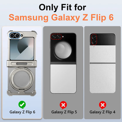 Eary for Samsung Galaxy Z Flip 8 7 6 Case for MagSafe 360° Rotatable Magnetic Kickstand Ultra-Thin Shockproof Protective Cover
