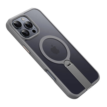 360 Hidden Metal Stand Magnetic Case for Magsafe IPhone Air 17 16 15 14 13 12 Pro Max Plus 17Pro IPhone17 Mag Safe Phone Cover