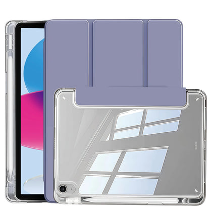 Case for iPad (A16) 11th Gen, 10th Gen, 11-inch 2025, iPad 9th/8th/7th/6th/5th gen, iPad Air Crystal Clear Case with Pencil Slot