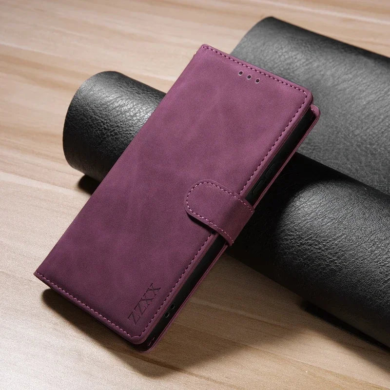 Wallet With Card Slot Support Magnetic Flip Leather Case For Samsung Galaxy S26 Ultra S25 Edge S24 Plus S23 S22 S21 S20 FE Cover