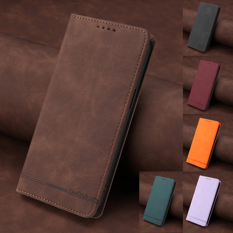 Leather Retro Anti-theft Wallet Flip Case For Samsung Galaxy Note 20 Ultra 10 Lite Note10 Plus 8 9 Cover Magnetic Hasp Card slot