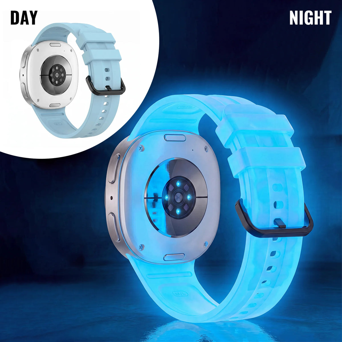 Luminous Silicone Band For Samsung Galaxy Watch9 40mm 44mm Smart Watch Strap Bracelet for Galaxy Watch 8 40mm 44mm Classic 46mm