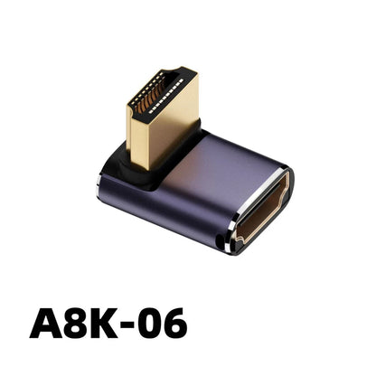 Mini /Micro 8K HDMI 2.1 Cable Connector Adapter 270 90 Degree Angle 2 Pieces Male to Female Converters Cable Adaptor Extender HD