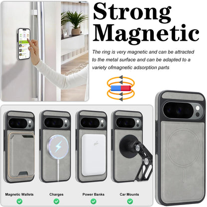 2 In 1 Leather Case For Google Pixel 9 9a 9Pro 10 Pro 10Pro XL Cash Card Slots Wireless Charging Magnetic Wallet Phone Cover
