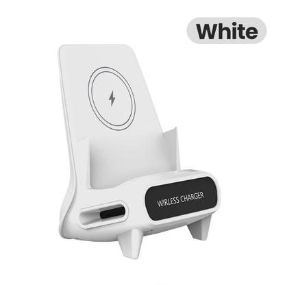 15W Portable Mini Chair Wireless Charger Stand Desktop Super Fast Charging With Speaker Function Universal Mobile Phone Stand