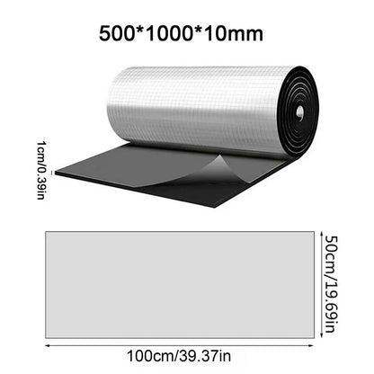 Self-Adhesive Aluminum Foil Insulation Roll Heatproof Soundproof and Noise Reduction for Car RV Foam Floor Roof Pipe Insulation