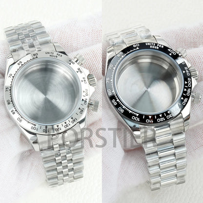 40mm VK63 Watch Case 100m Waterproof for Daytona VK63 VK64 Movement 316L Stainless Steel Presidential/Jubilee/Oyster Bracelet
