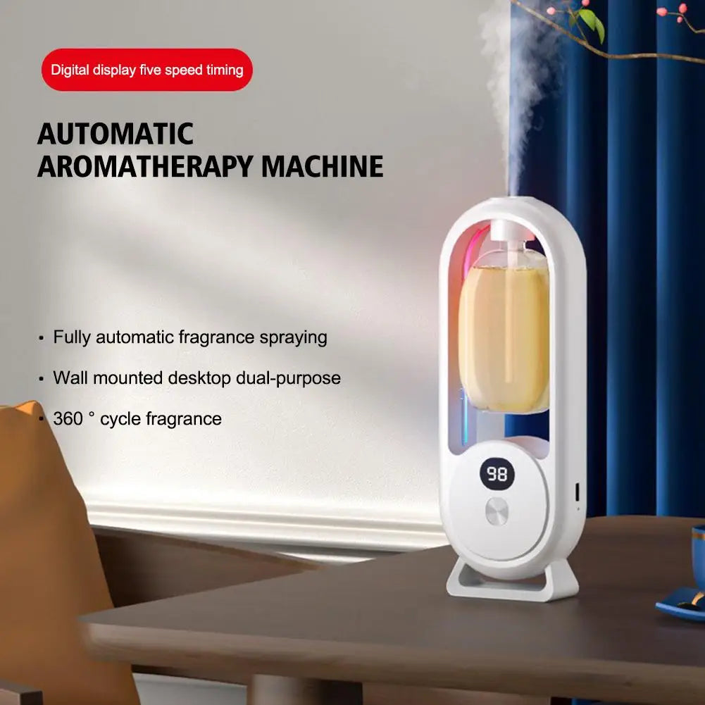 Smart Essential Oil Diffuser with Color Luminous Light Aromatherapy Machine Portable Quiet Operation No Noise for Car Bedroom