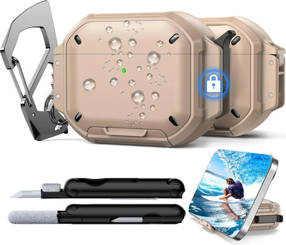 2026 for AirPod 5  Waterproof Case with Lock Sturdy Rugged Case Shockproof Headphone Case for AirPods Pro 3/4/5 Earbuds Cases