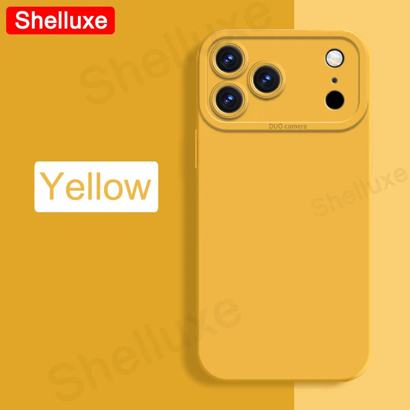 Silky Feel Liquid Silicone Soft Case Shelluxe For iPhone 17 17e 16 16e 15 14 13 Pro Max iPhone17 Air iPhone16 Plus Phone Cases