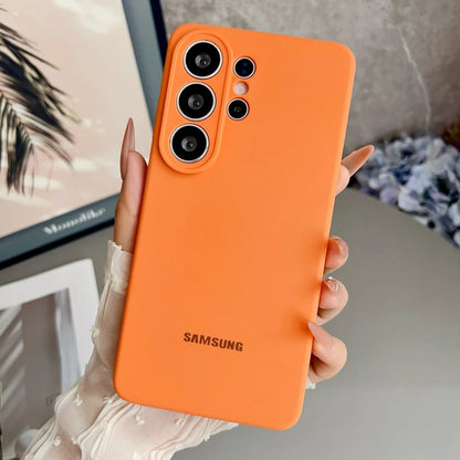 For Samsung Galaxy S26 S25 S26Plus S26Ultra Edge S24 S23 S22Ultra FE Case Soft Original Liquid Silicone Shockproof Phone Cover