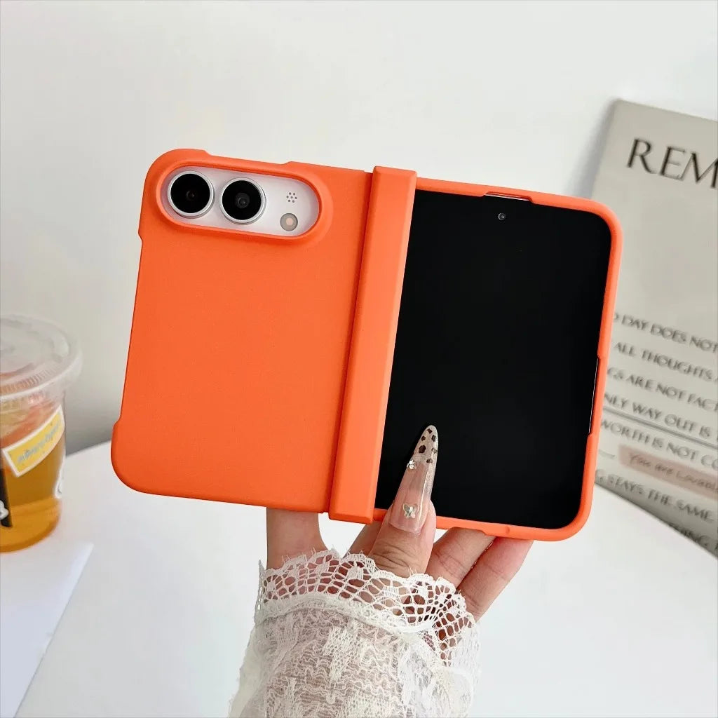 Candy Colorl Hard Shell PC Hinge Protection Shockproof Phone Case For iPhone Duo 2026 Bumper Protective Front and Back Cover