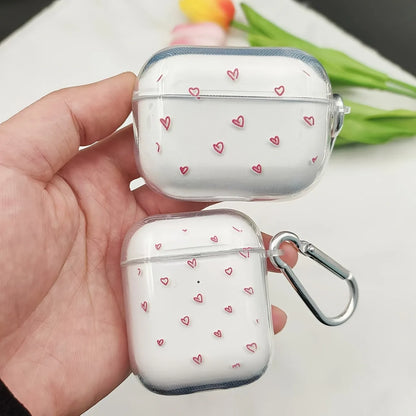 Trendy Heart Pattern Earphone Case for AirPods Pro3/Pro2/Pro Headphones Cover For AirPods 4/3/2/1 Shockproof Protective Cover