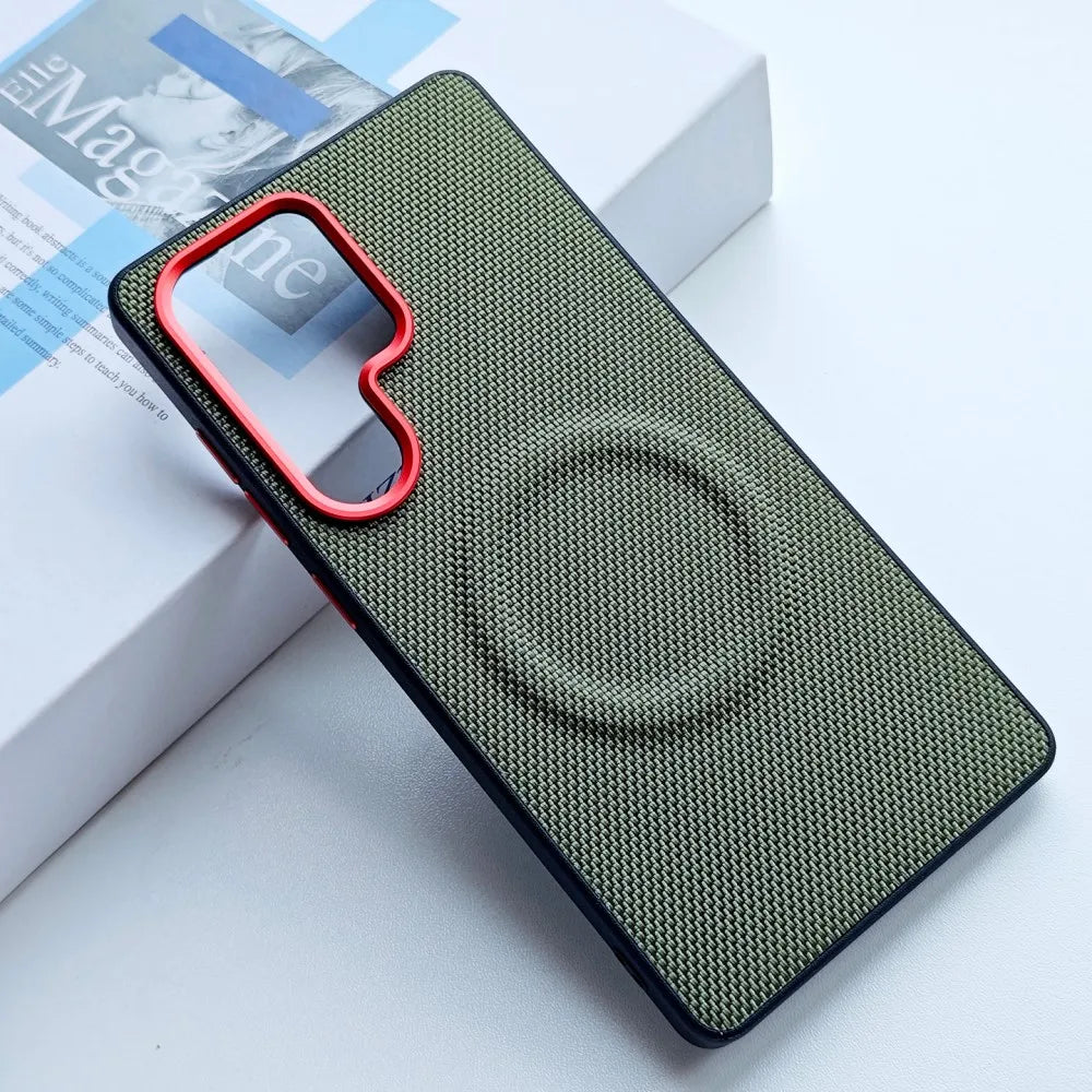 For Samsung Galaxy S26 Ultra S26 S25 Plus A57 A37 Phone Case Hard PU Leather Magnetic Wireless Charging Protective Back Cover