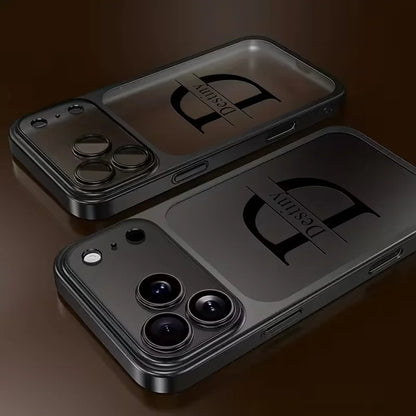 Personalized Luxury Customized Name Initial Big Letter Frosted PC Phone Case For iPhone 17 16 15 14 13 12 Pro Max Custom Gifts
