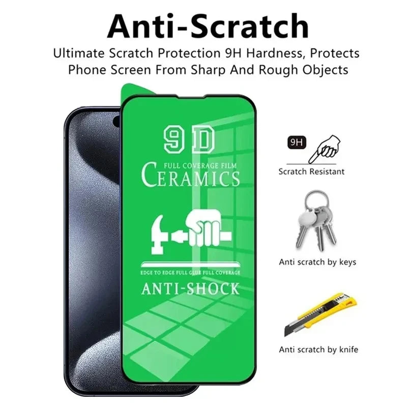 Soft Ceramic Film for iPhone 18 17 Air 16 15 14 12 11 13 Pro Max 7 8 Plus Screen Protector for iPhone 13 12 Mini XR XS Not-Glass