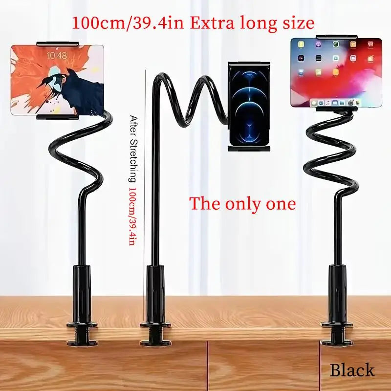 Gooseneck Tablet Holder With Flexible Arm 360 Clip Bed Support For 4 - 11 inches Phone Tablet Bracket For IPad Stand Accessories
