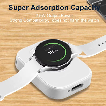 Magnetic Wireless Portable Watch USB Type C Fast Charger for Samsung Galaxy Watch 7/6 Classic 5/4 4 Pro 3/Active Fast Charging