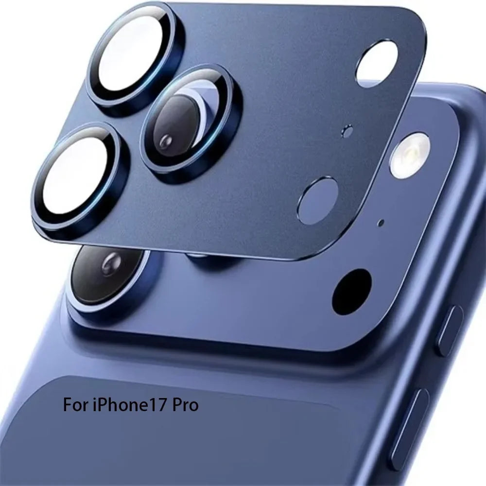 Metal Tempered Glass Lens Protector Orange Full Cover Back Camera Protective Film Anti Scratch for iPhone 17Pro/17 Pro Max