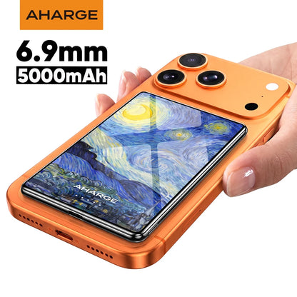 AHARGE 5000mAh Magnetic Power Bank 15W Wireless 20W Wired Charging Thin Card-Sized Slim Portable Powerbank for iPhone 18 Duo 17