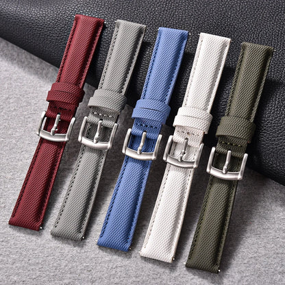NATOBELT Sailcloth Watch Strap 18mm 19mm 20mm 22mm PVC Watch Strap Nylon Watchband Quick Release Sport Wristband Accessories
