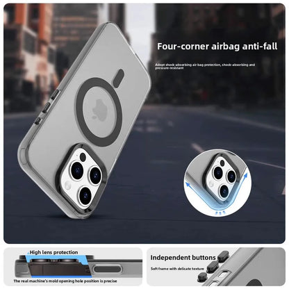For iPhone 17e 16e Case New Fashion Frosted Transparent Candy Magnetic  Anti-drop Cover For iPhone 17E Wireless Charging Funda