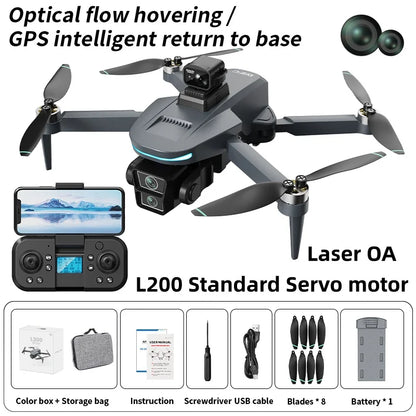 New L200 Plus GPS Drone Factory 4K Professional HD Dual Lens 3-Axis Gimbal 360° Laser Obstacle Avoidance Brushless RC Quadcopter