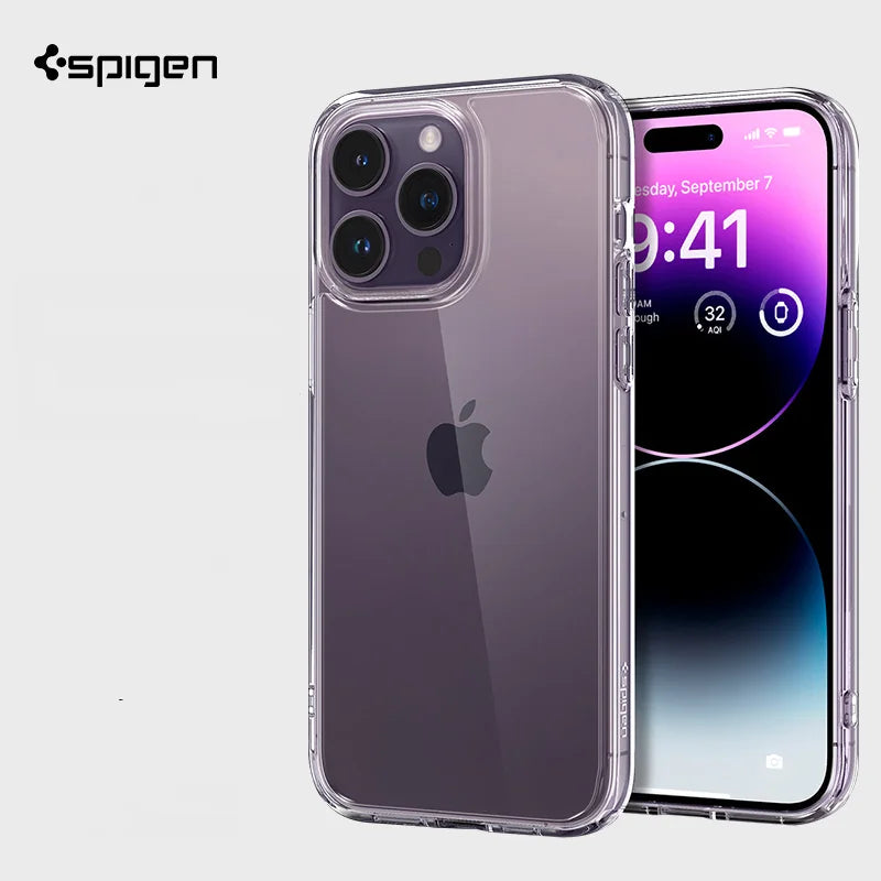 Spigen Ultra Hybrid Case For iPhone 17 Air 12 13 14 15 16 17 Pro Max 16 Plus Ultra-Thin Shockproof Protective Transparent Cover