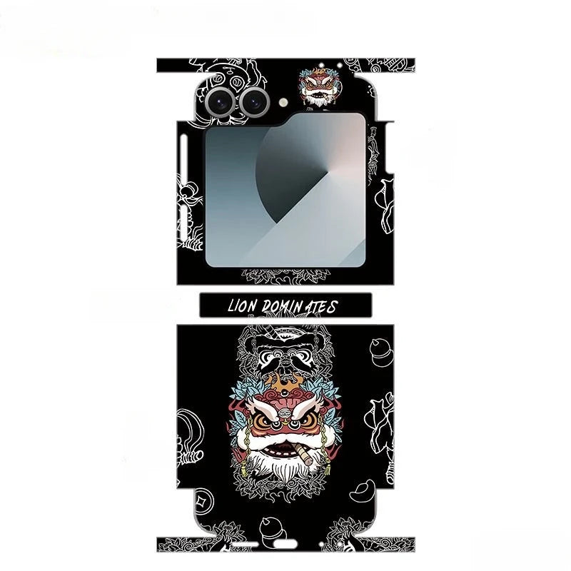 Decal Skin for Samsung Galaxy Z Flip6 5 4 7 Back Screen Protector with Hinge Film Cover Flip5 3M Wrap Colorful Sticker