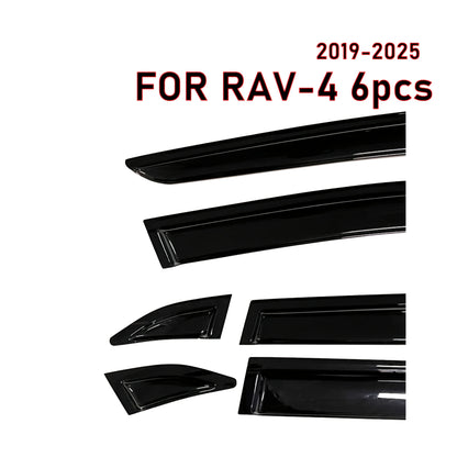 Window Visor for Toyota Rav-4 Rav4 2019-2025 | 6pcs Rain Guard Wind Deflector | Car Weather Shield Accessory