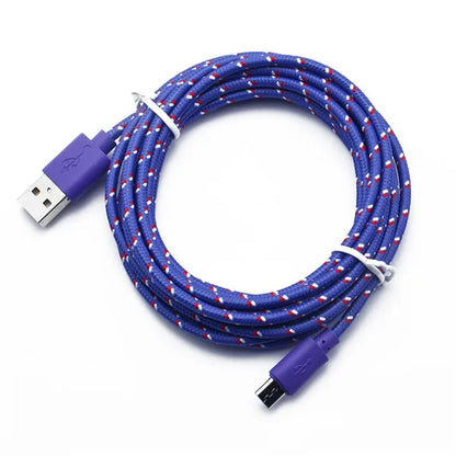 1M/2M/3M Micro USB Fast Charging Cable For Xiaomi Android Mobile Phone Data Sync Cable For Samsung Micro USB Charger Wire V8
