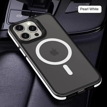 Magnetic Luxury Matte Translucent Armor Shockproof Case For iPhone 16 15 14 13 12 11 Pro Max for Magsafe Wireless Charge Cover