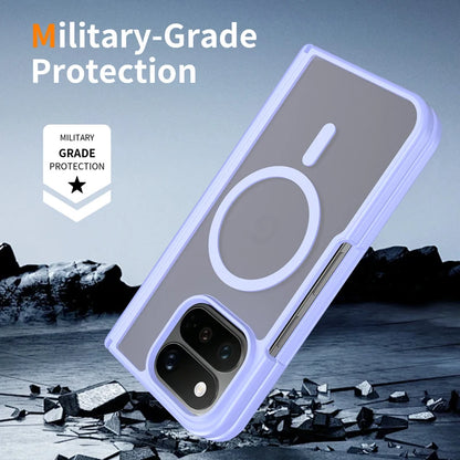 Case For Google Pixel 11 Pro Fold ELVEV Translusent Matte PC + Skin-friendly TPU Hinge Protection Magnetic Phone Cover