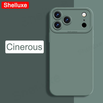 Silky Feel Liquid Silicone Soft Case Shelluxe For iPhone 17 17e 16 16e 15 14 13 Pro Max iPhone17 Air iPhone16 Plus Phone Cases