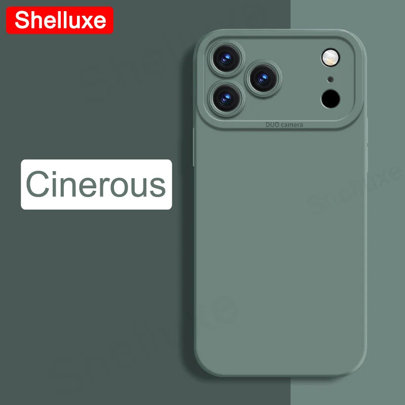 Silky Feel Liquid Silicone Soft Case Shelluxe For iPhone 17 17e 16 16e 15 14 13 Pro Max iPhone17 Air iPhone16 Plus Phone Cases